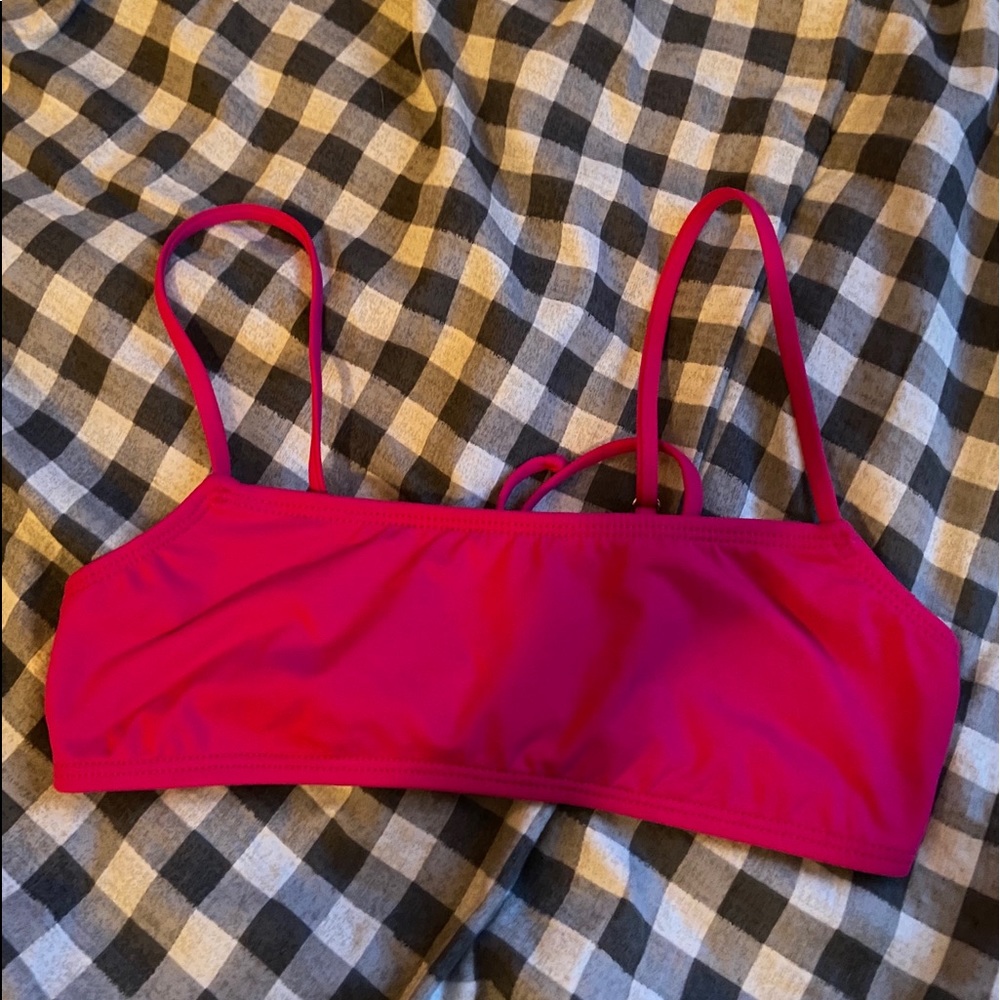 hot pink bikini top